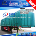 Aotong box trailer truck flatbed side walls 80tons 3 axles dry van semi trailer with rigid suspension